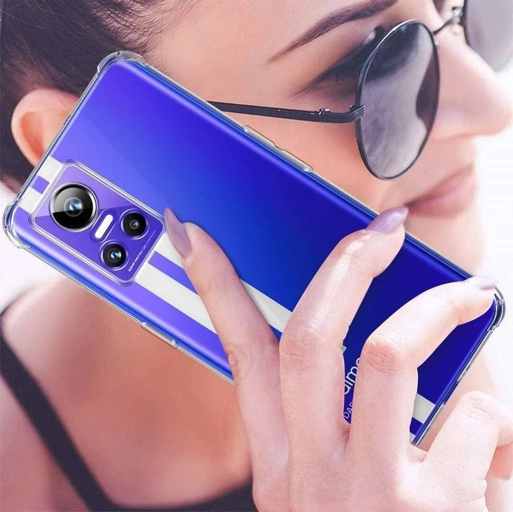 DL3 Mobilak Case Compatible with realme GT Neo 3, Cover Silicone TPU Gorilla Anti-shock Protector Camera Shockproof Corners - Clear
