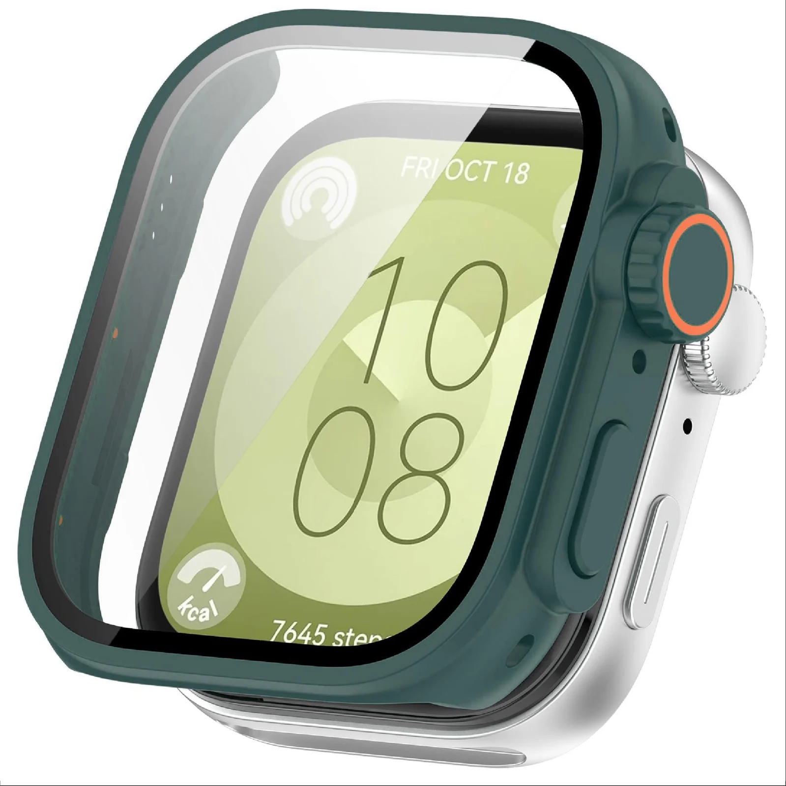 DL3 MOBILAK Ultra-Style Watch Case with Tempered Glass for Huawei Watch Fit 3, Green