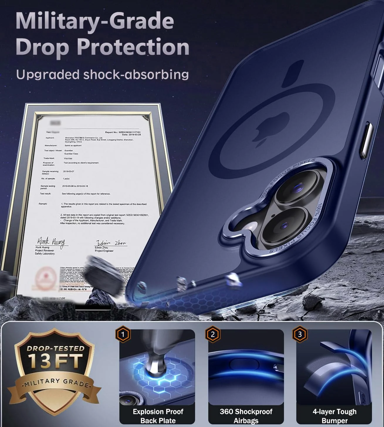 DL3 MOBILAK Protective Phone Case for Apple iPhone 17 - Blue