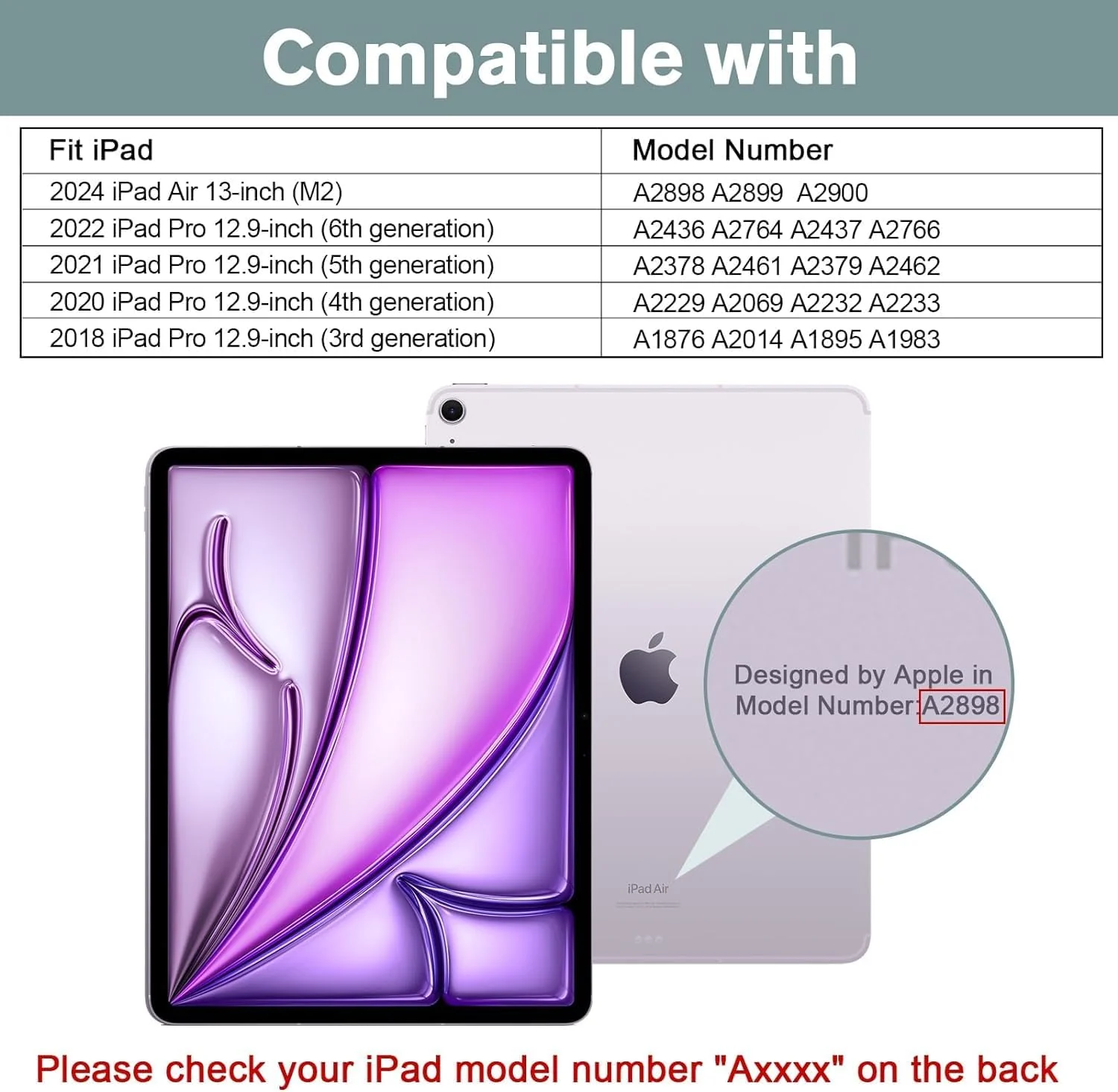 DL3 Mobilak Transparent Case for iPad Air 13 inch M2 2024, iPad Pro 12.9 6th/5th/4th/3rd Generation (2022/2021/2020/2018) Shockproof, Slim Lightweight Bumper, Kickstand Cover with Pencil Holder - Clear