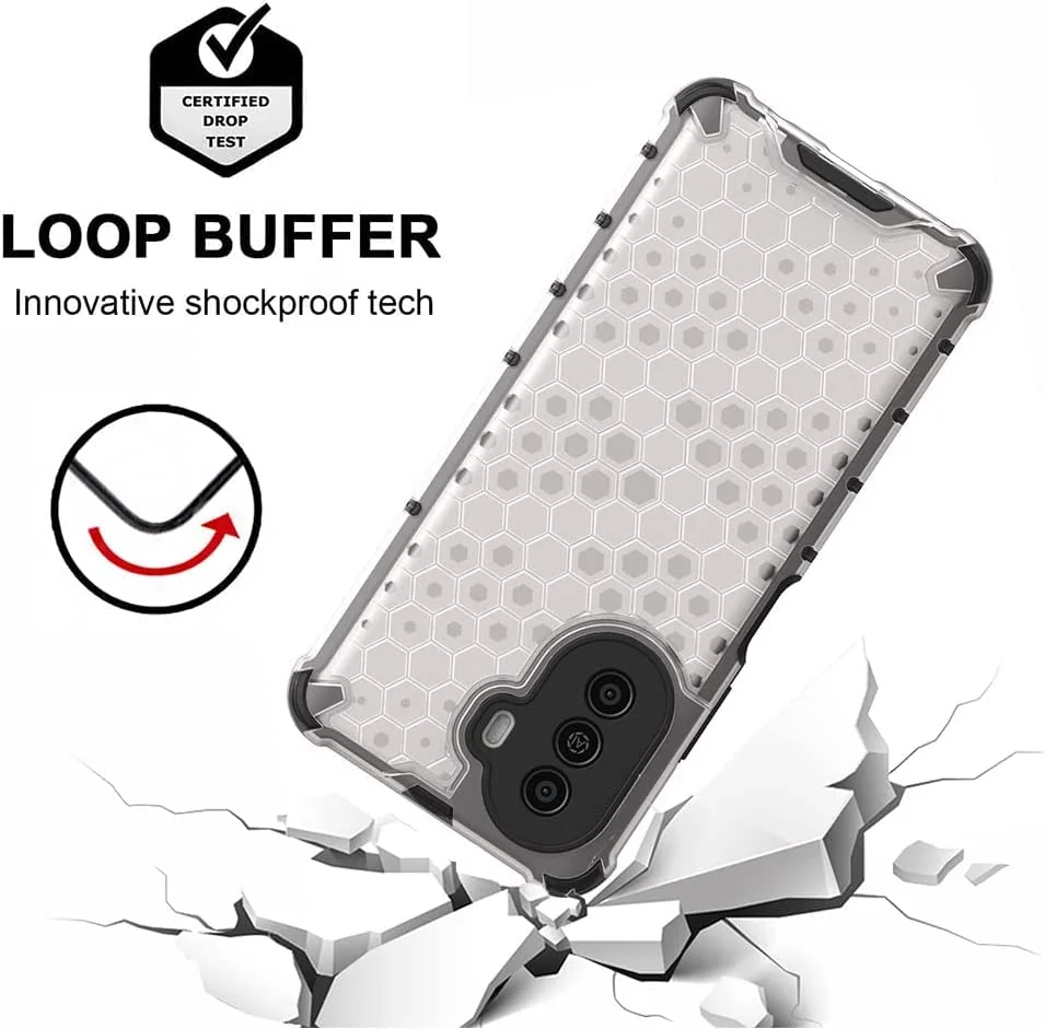 DL3 Mobilak Honeycomb Protective Case for Huawei Nova Y70 / Nova Y70 Plus, Shock-absorbing protection, Transparent design, Slim, lightweight profile - Clear