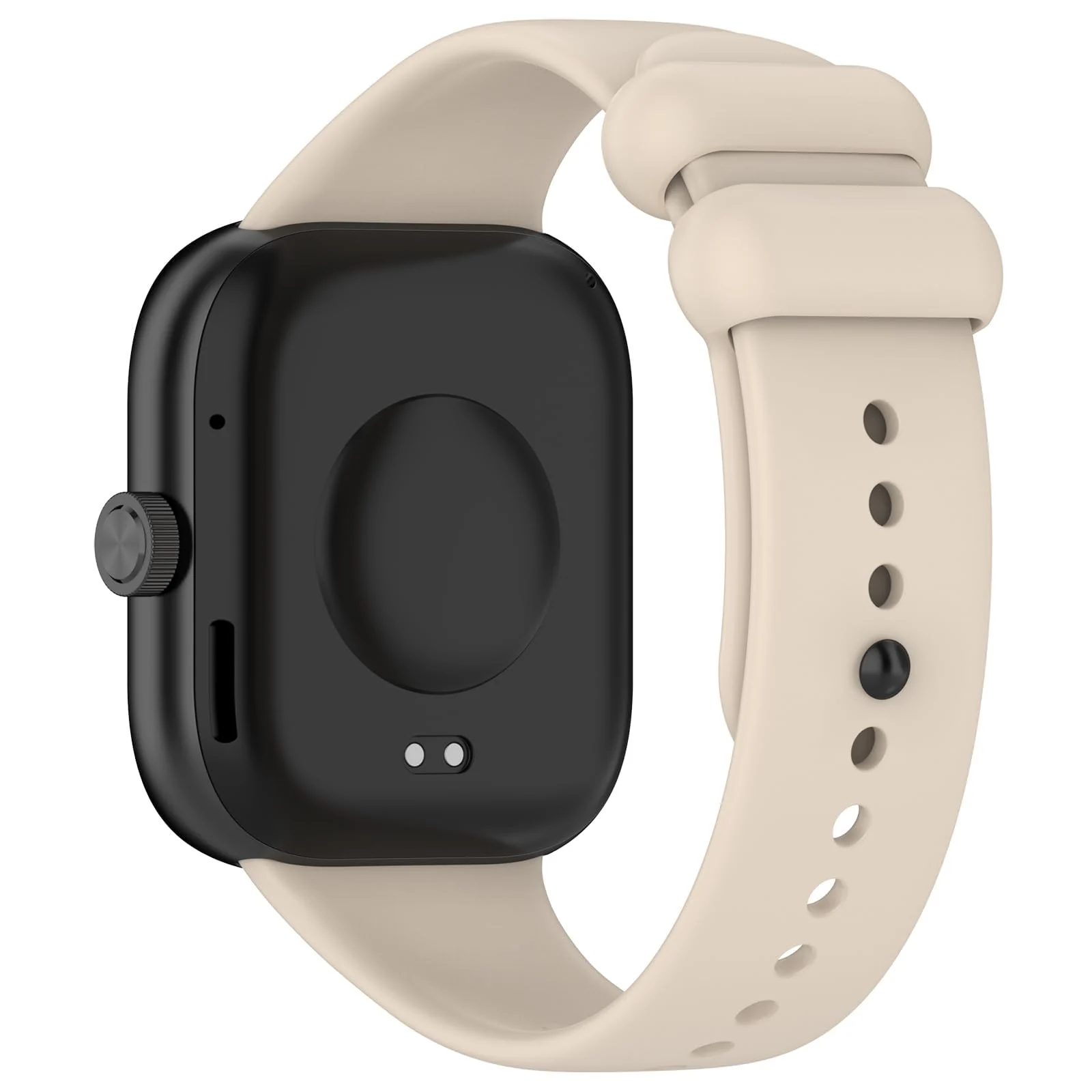 DL3 Mobilak Sport Strap Compatible with Xiaomi Redmi Watch 4/ Xiaomi Band 8 pro, Soft Silicone Sports Wristband for Men Women, Double Ring Adjustable Replacement - Beige