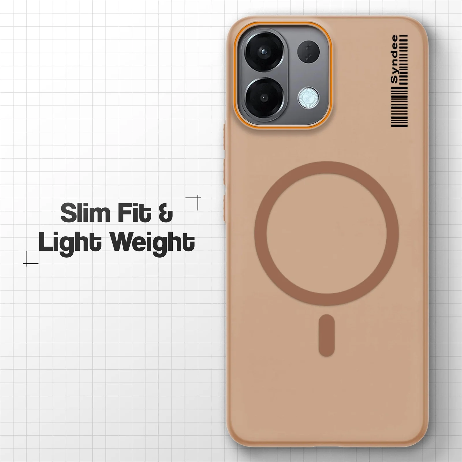 DL3 Mobilak Translucent Matte Case for OnePlus 15 5G, Compatible with MagSafe accessories, Shock-absorbing protection, Integrated ring holder - Brown
