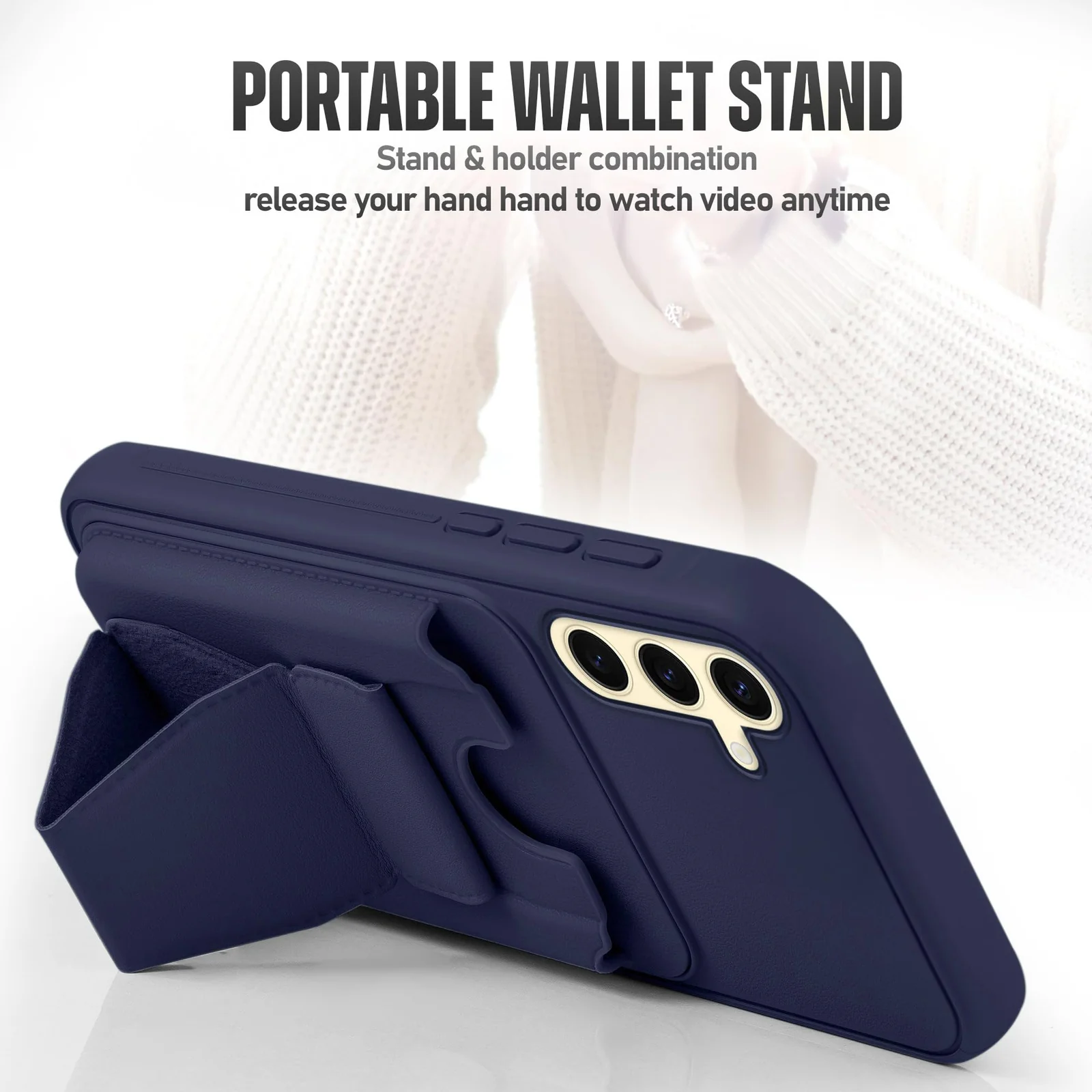 DL3 Mobilak Leather Wallet Case with Card Slot for Xiaomi Redmi 15C 4G / 5G, Leather Back with Camera Protection and Shockproof Design - Blue