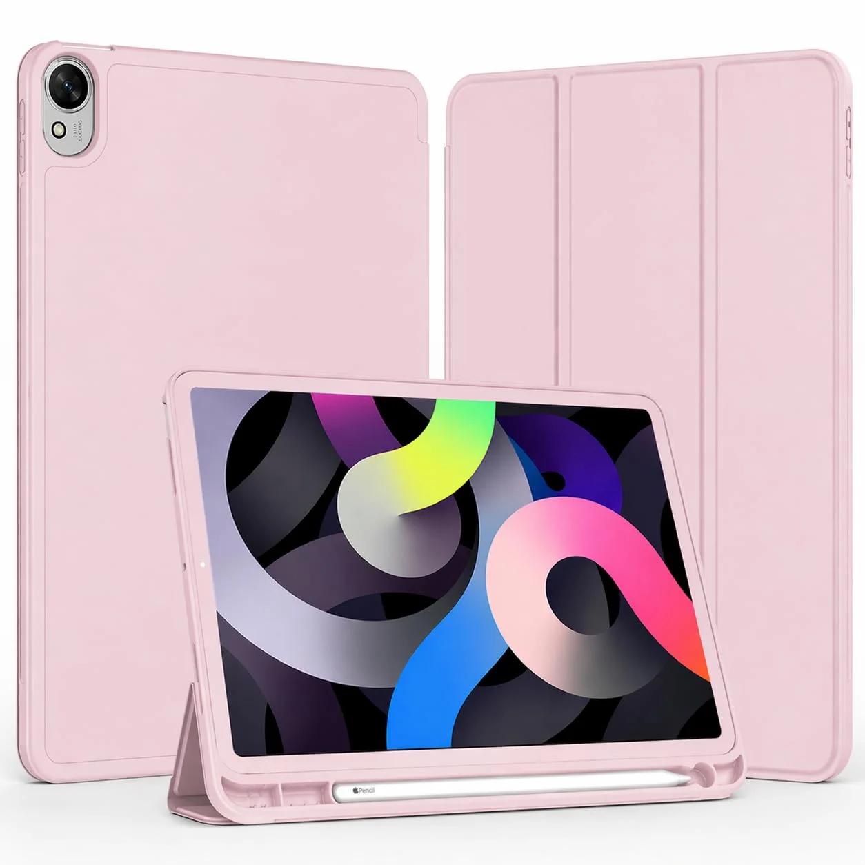 DL3 Mobilak Huawei Matepad 11.5S 2024/2025 Case with Pen Holder, Soft TPU Back Trifold Stand Protective Smart Cover Flip, Auto Wake & Sleep