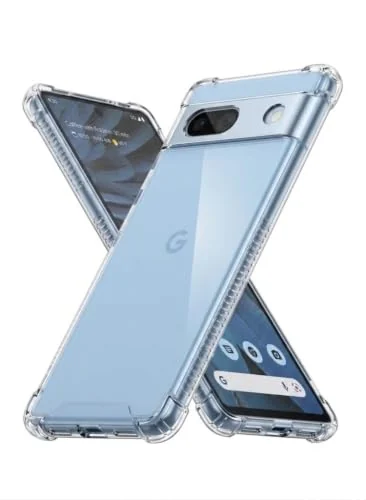DL3 Mobilak Case Compatible with Google Pixel 7a, Cover SiliconeTransparent TPU Gorilla Anti-shock Protector Camera Shockproof Corners - Clear