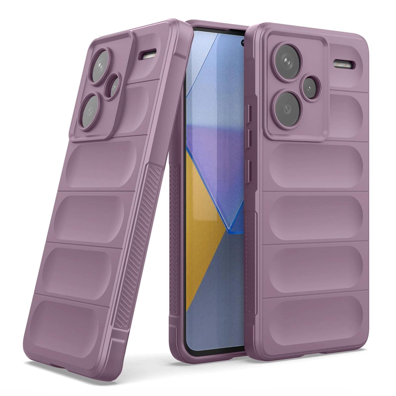 DL3 Mobilak Rugged Protective Case for Xiaomi Redmi Note 13 Pro + Plus 5G, Camera protection, Shock-absorbing protection, Non-slip grip - Purple