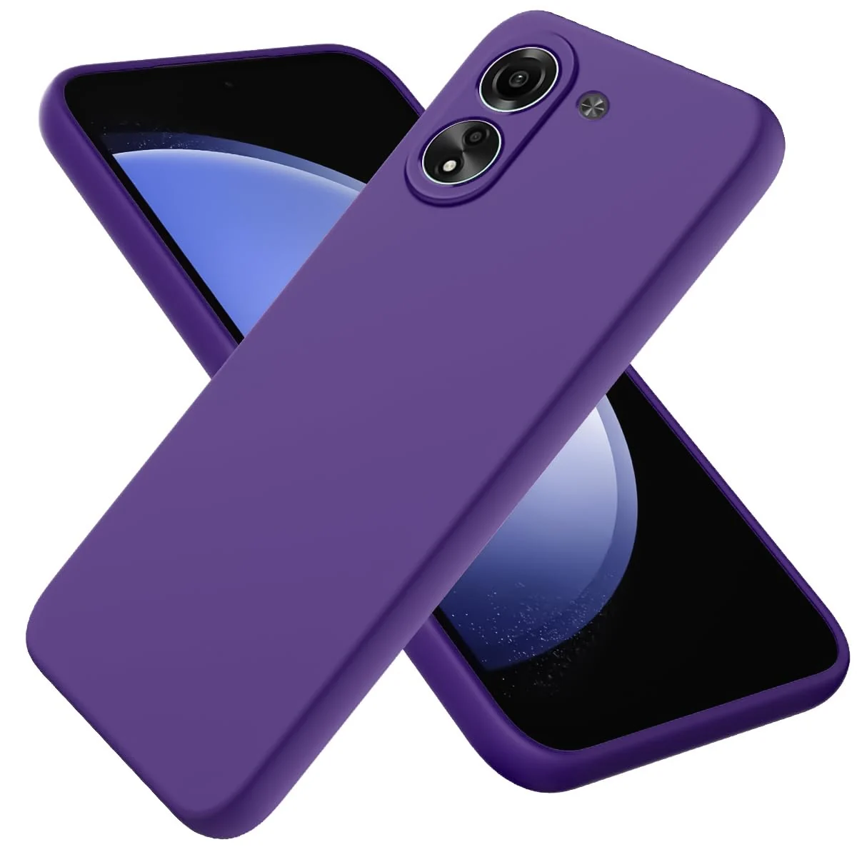 DL3 Mobilak Soft Silicone Protective Case for Xiaomi Redmi 13C with Microfiber Lining and Shockproof Design - Purple