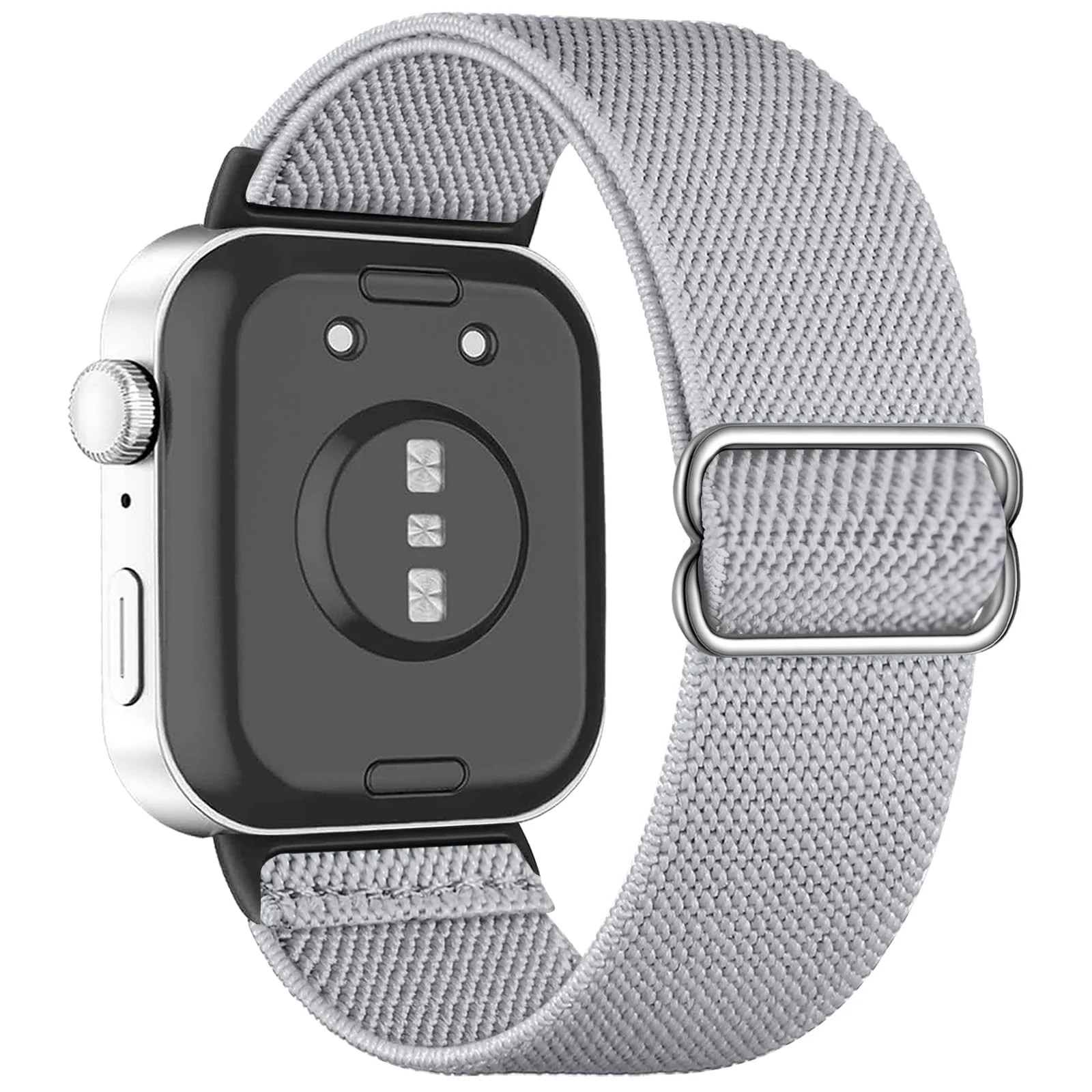 DL3 MOBILAK Elastic Nylon Watch Strap for Huawei Watch Fit 4 Pro / Fit 3, Light Grey