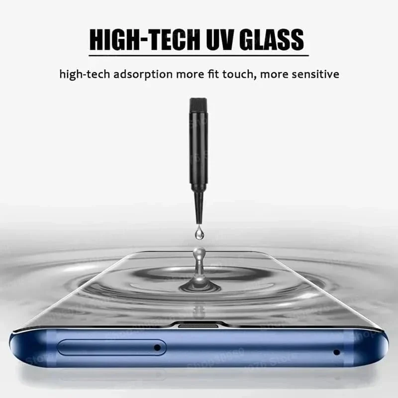 DL3 Mobilak OPPO Reno 8T 5G / OPPO A1 Pro Screen Protector [Liquid UV Tempered Glass] Full Screen adhesive [Sensitive Touch][Fingerprint Sensor Compatible] HD - Clear