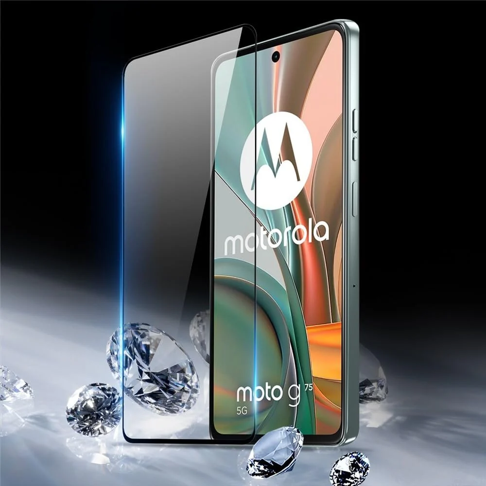 DL3 Mobilak for Motorola Moto G75 5G Tempered Glass Screen Protector, 9H Hardness Anti-Scratch Tempered Glass, Case Friendly, Anti-Scratch - Clear