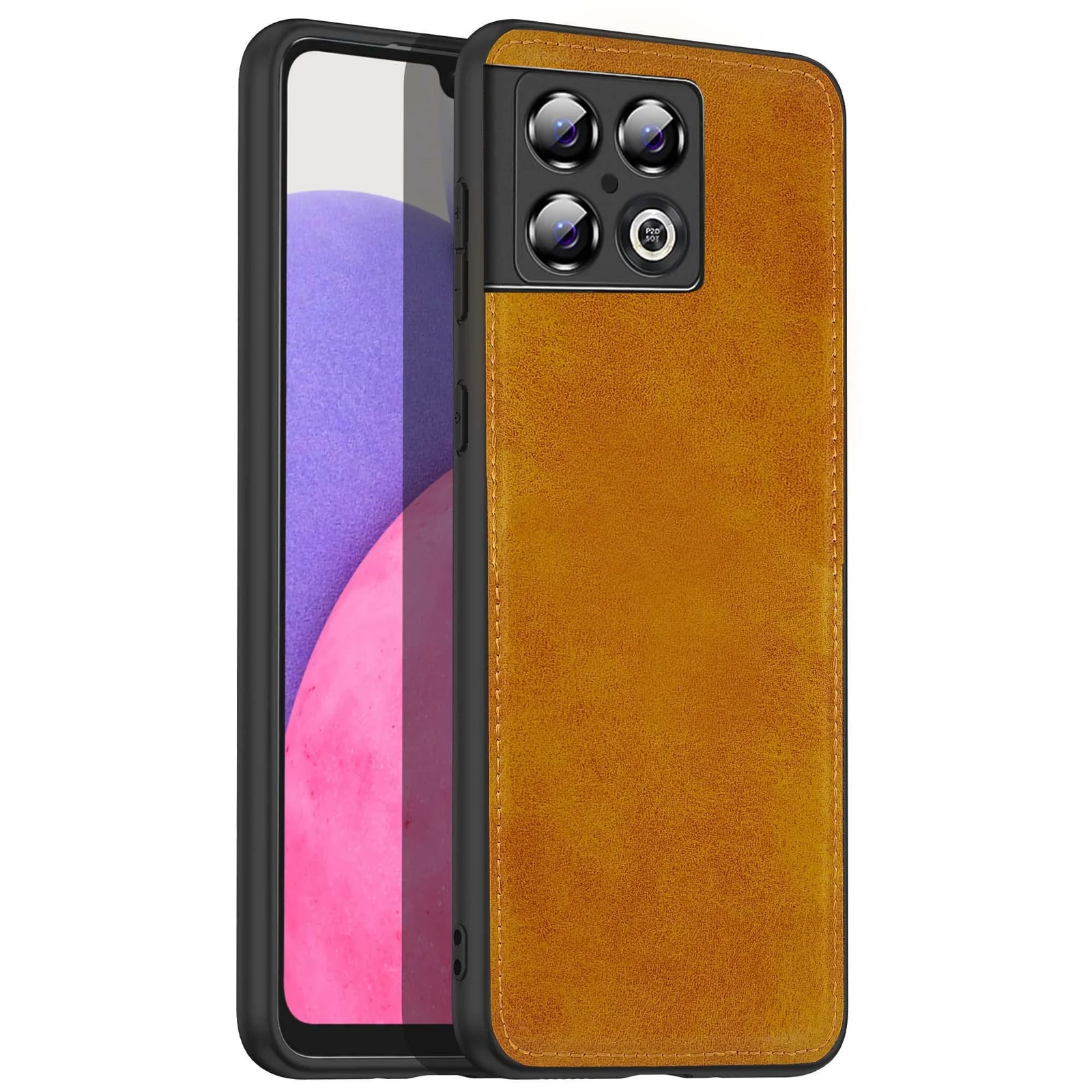 Dl3 Mobilak Case for OnePlus 10 Pro Leather Case,Anti-Drop, Anti-Shock, Non-Slip Texture,Simple Cell Phong Cover (Blue)