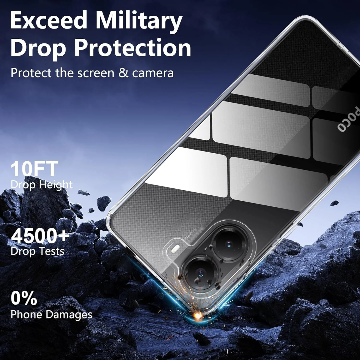 DL3 Mobilak Protective Case Compatible with Xiaomi Poco X7 Pro 5G Cover, Mobile Phone Case Thin Soft Silicone Anti-Yellow Protective Case - Clear