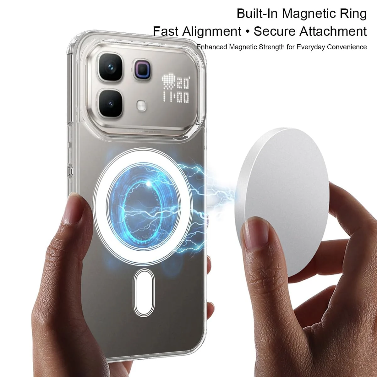MOBIGON Slim Magnetic MagSafe-Compatible Phone Case for Infinix Note 60 Pro / Note 60, Clear