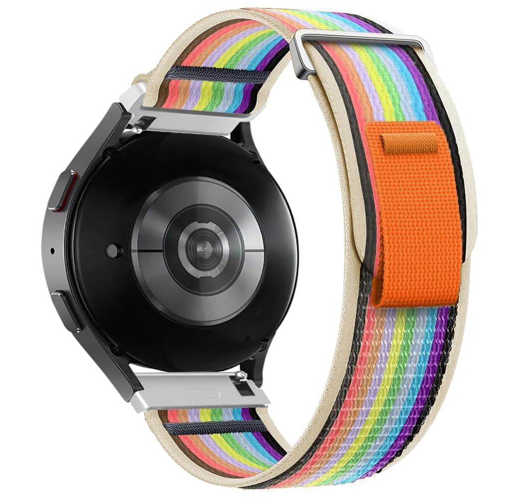 Dl3 Mobilak Alpine Loop Nylon 20MM Band for Samsung Gear Sport, Watch 4/5/5 Pro, S2 Classic, Active 2 40MM 44MM, Amazfit GTS 3/4/4 Mini, Bip 3 Pro, GTS2, Bp U (Black)