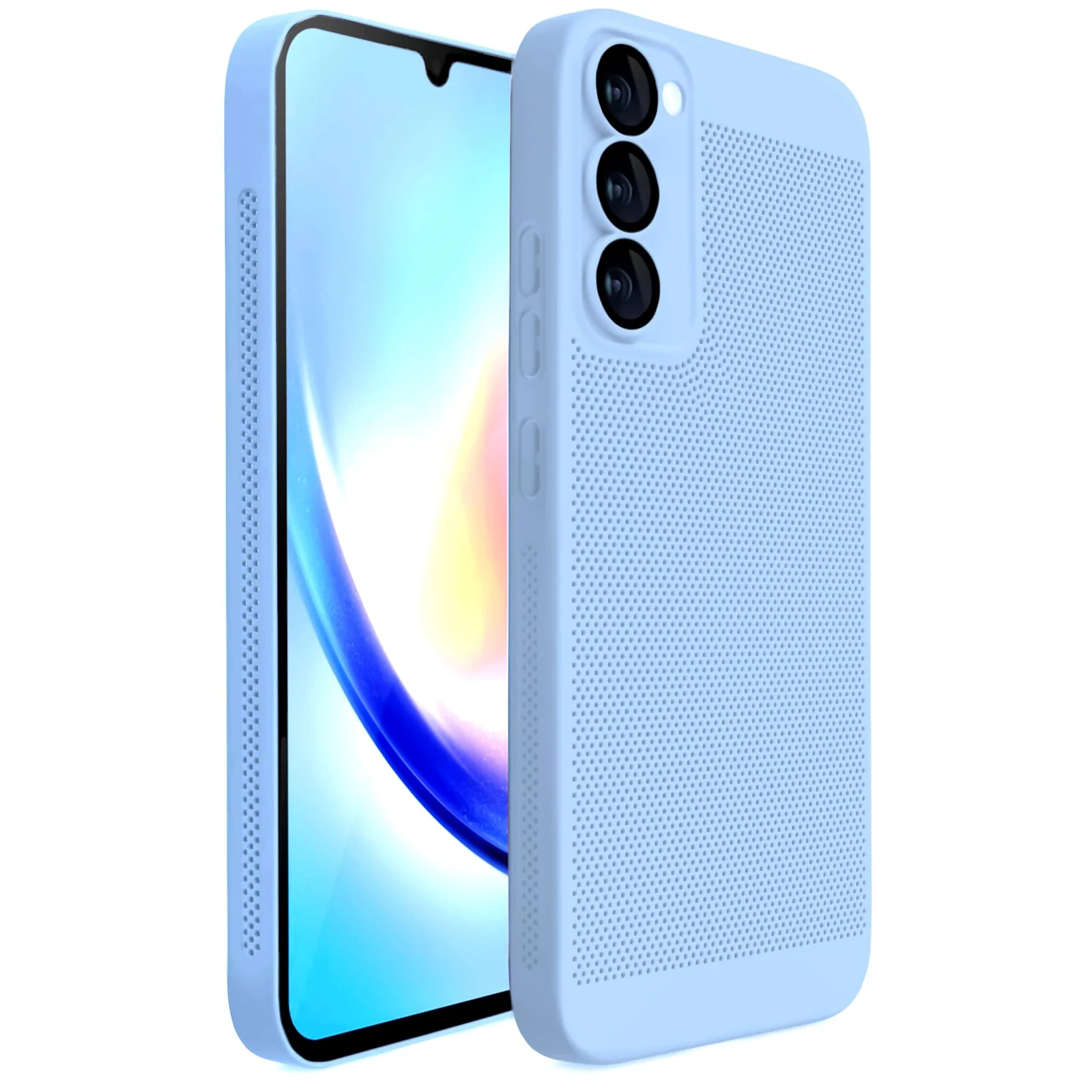 DL3 Mobilak Heat-Dissipation Hard PC Case with Built-In Camera Lens Protector for Samsung Galaxy S20 FE - Baby Blue