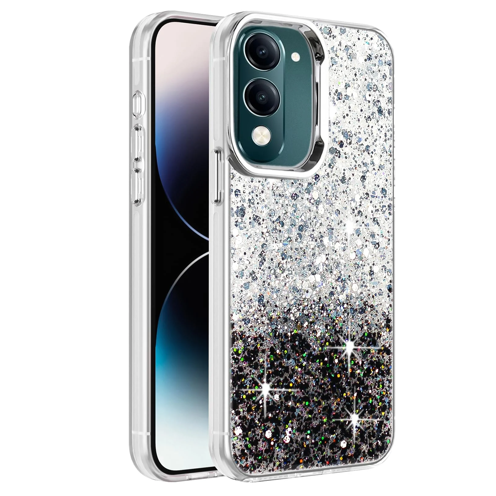 DL3 Mobilak Glitter Rhinestone Protective Case for vivo Y04 / vivo Y29s 5G with Shockproof Design