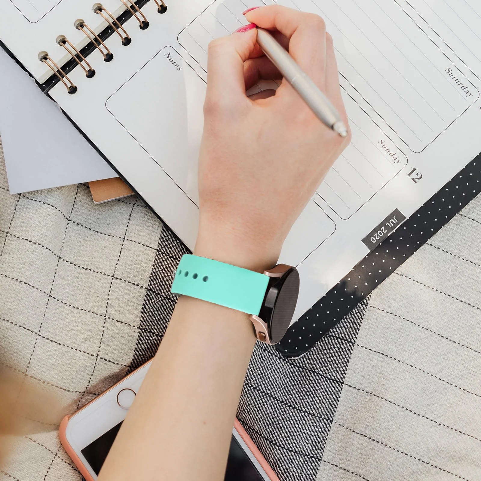 DL3 Mobilak Straps Compatible with Xiaomi Redmi Watch 5 Active/Redmi Watch 5 Lite Bracelets for Men Women, 22mm Soft Silicone Strap, Waterproof Adjustable Band Sports Replacement - Light Green