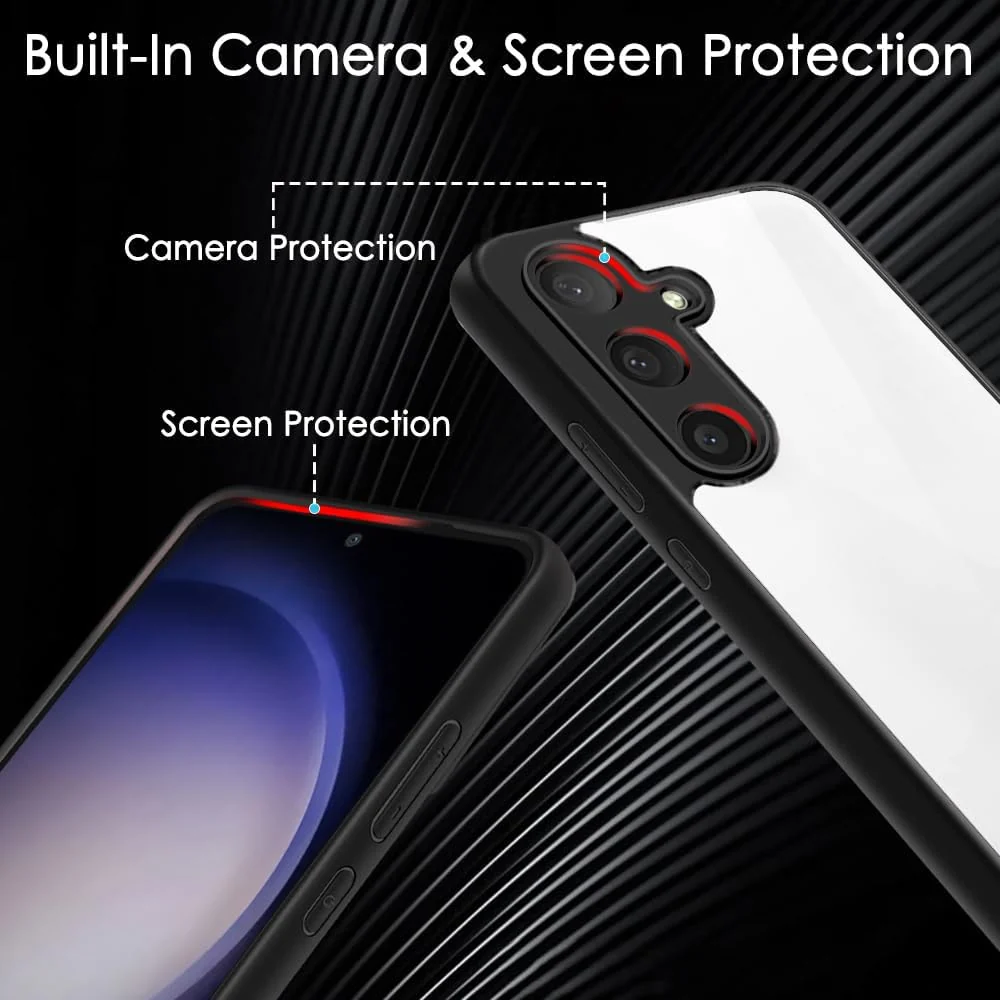 DL3 Mobilak Soft Silicone Protective Case for Samsung Galaxy A24 4G with Camera Protection and Military-Grade Protection - Black