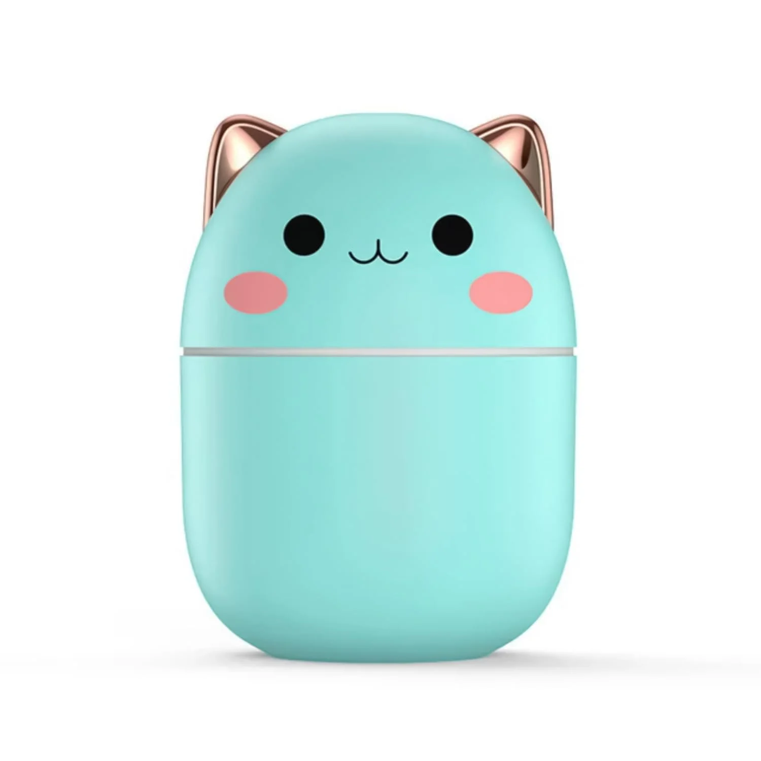 MOBIGON Wood Cool Mist Ultrasonic Humidifier for Room Moisture, Aroma Diffuser for Home, 250ml Essential Oil Diffuser with 7 Colorful Night Light, Auto Shut-Off, Home, Office, car - Turquoise
