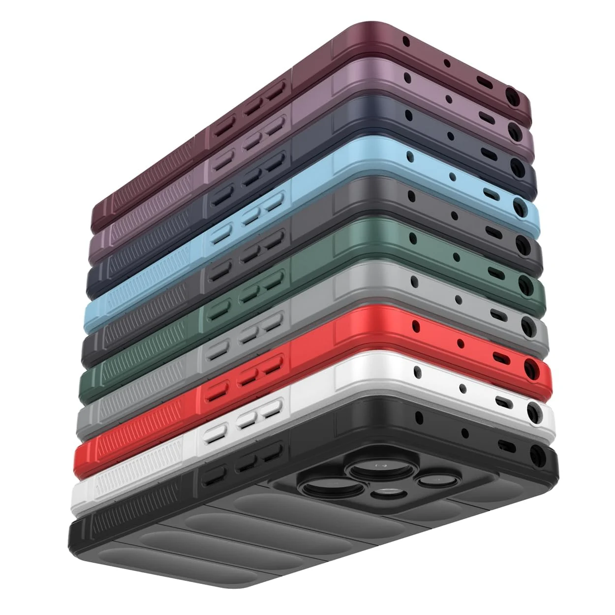 DL3 Mobilak Rugged Protective Case for Xiaomi Redmi Note 13 Pro + Plus 5G, Camera protection, Shock-absorbing protection, Non-slip grip - Gray
