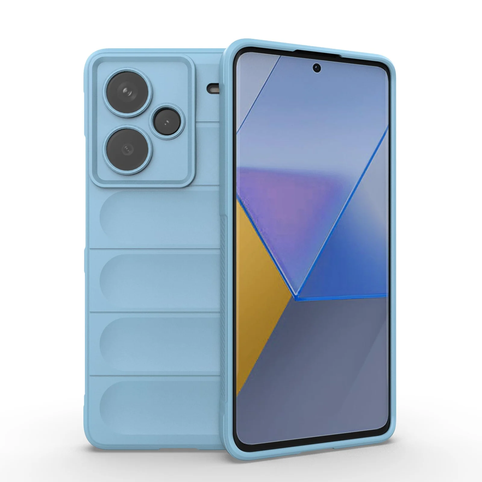 DL3 Mobilak Flexible Silicone and TPU Protective Case with Camera Protection for Xiaomi Redmi Note 13 Pro Plus 5G - Baby Blue