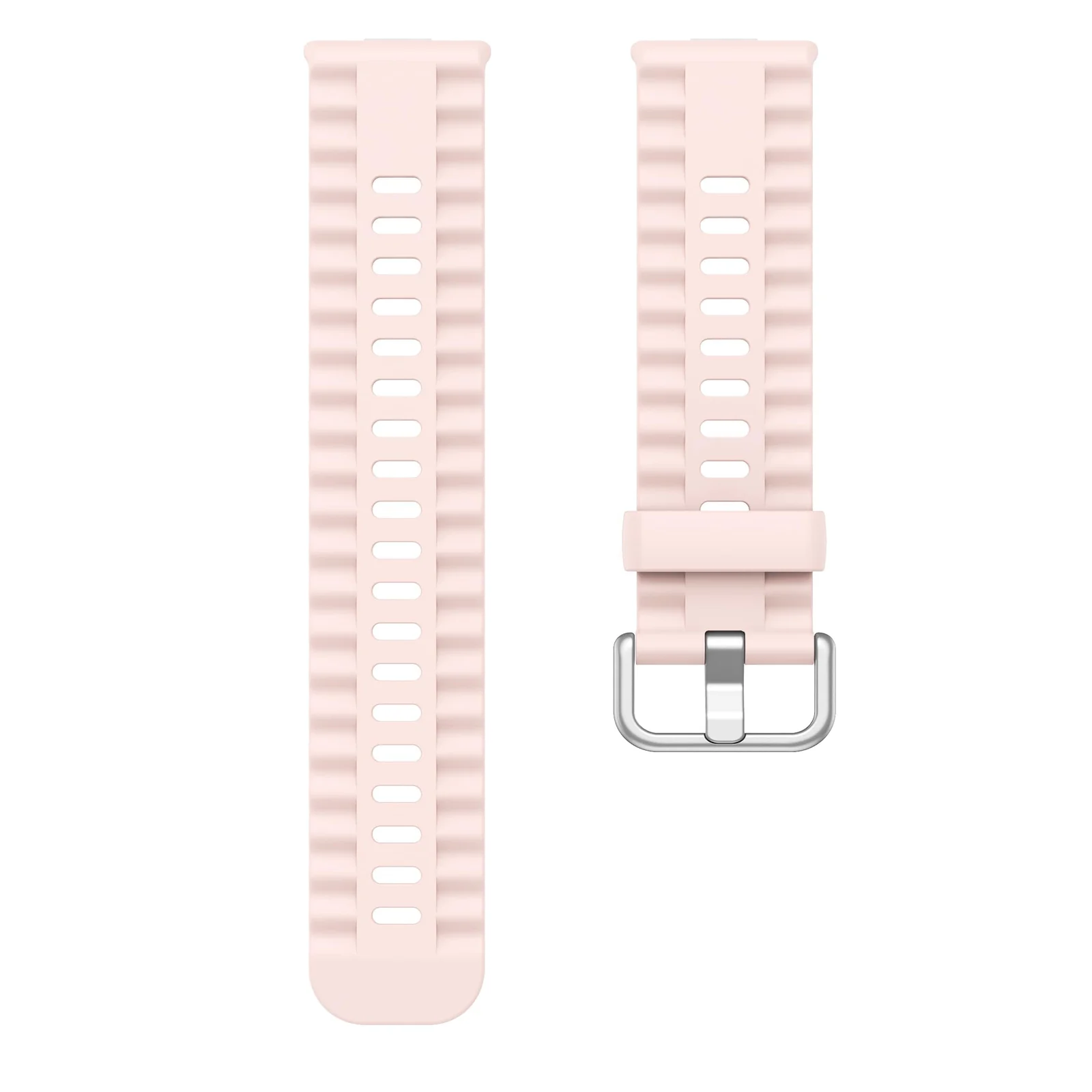 DL3 Mobilak Wavy Texture Sports Wristbands for Huawei Watch Fit 4/Fit 4 Pro/Fit 3 Strap, Breathable Silicone Wristband Strap Watch Strap Bracelet for Huawei Watch Fit 4 Pro/Fit4/3 - Light Pink