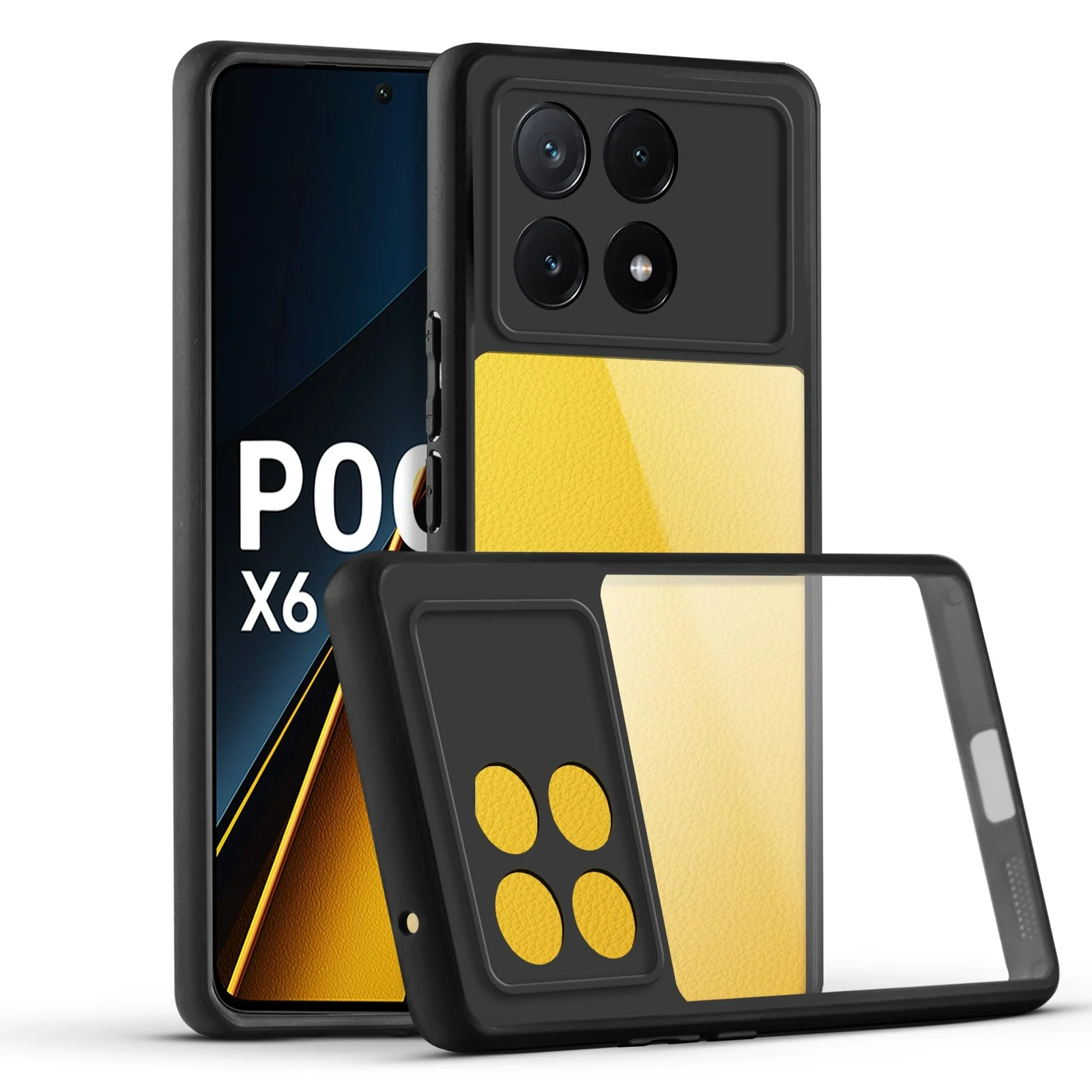 DL3 Mobilak Clear TPU Case for Xiaomi Poco X6 Pro 5G / Redmi K70E 5G, Camera protection, Shock-absorbing protection, Scratch-resistant surface - Black