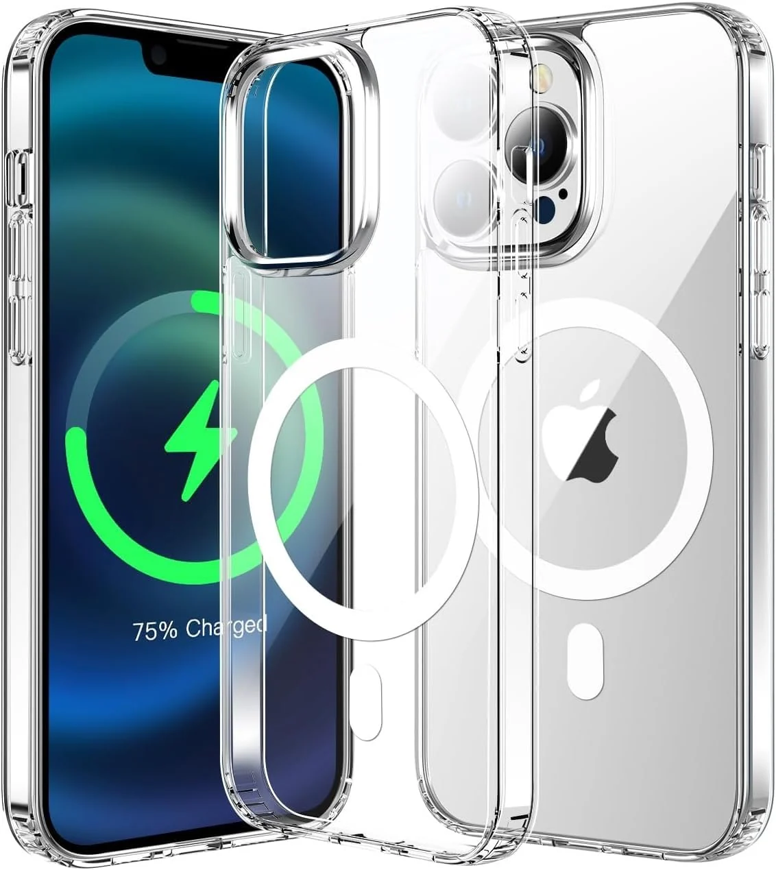 DL3 Mobilak for iPhone 12 / iPhone 12 Pro 6.1 Case [Compatible with MagSafe] [Strong Magnet] [Non-Yellowing] Magnetic Slim Thin Bumper Phone Cover, Lightweight, and Durable - Clear