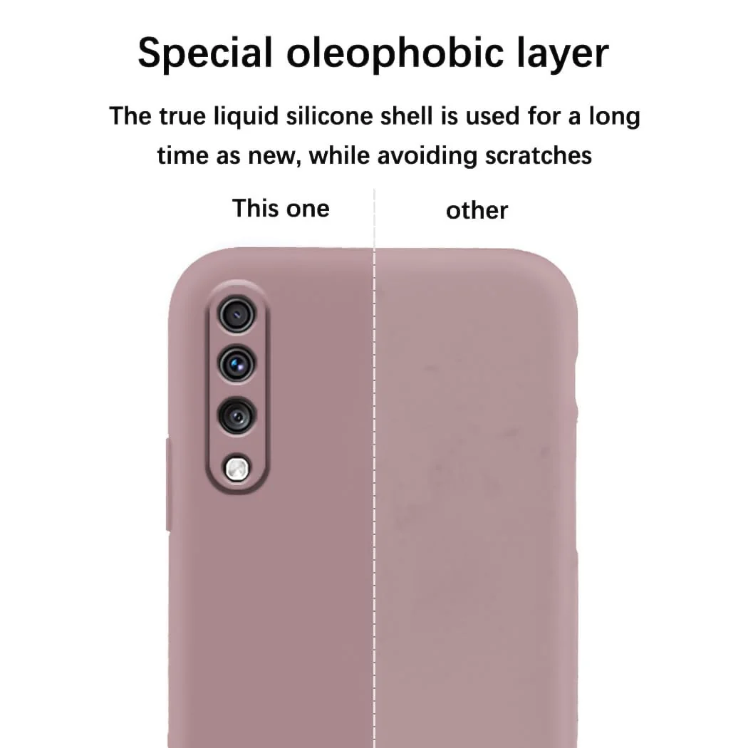 DL3 Mobilak Samsung Galaxy A70 / A70s Case, Soft Flexible Silicone Gel Rubber Bumper Cover, Full Body Shockproof Protective Phone Case - Cashmere