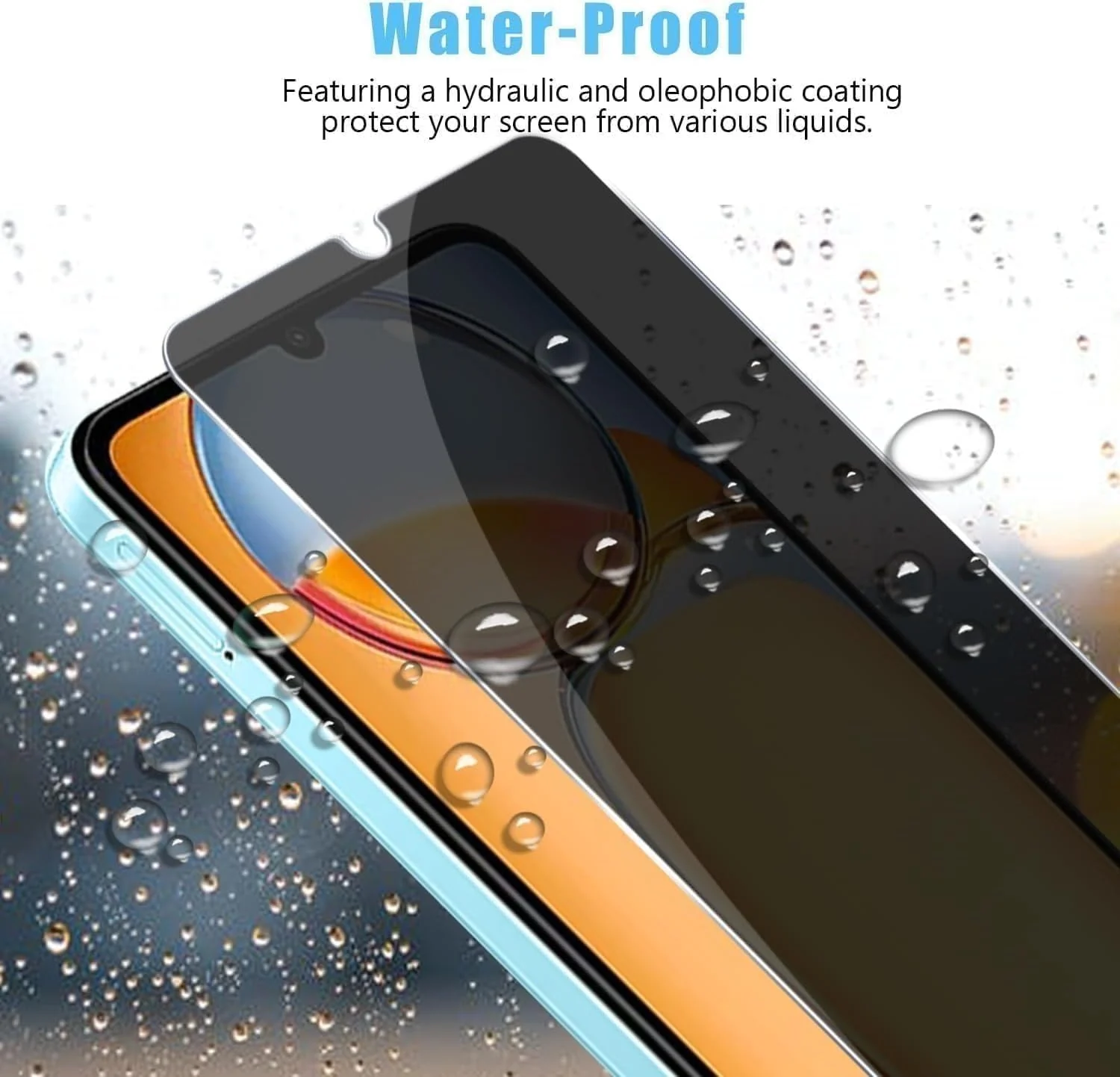 DL3 MOBILAK Xiaomi Redmi 13 4G/5G | Redmi 12 4G/5G Privacy Screen Protector,Does not support fingerprint, Anti-Spy 9H Hardness Tempered Glass Film [Case Friendly] [Bubble Free] - Black