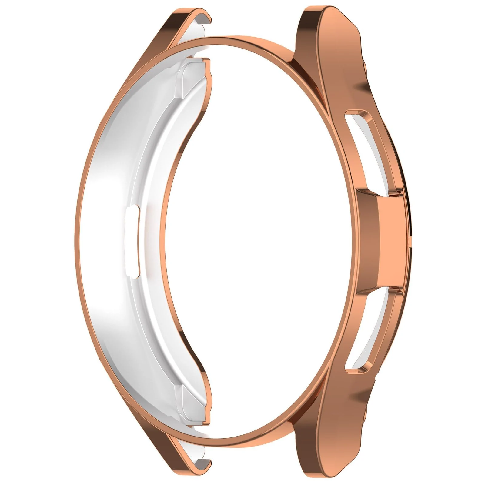 DL3 Mobilak Bumper Case Protector for Samsung Galaxy Watch 6 Classic 43mm, [NO Screen Film] Flexible Lightweight Glossy TPU Edge Case Protective Cover Galaxy Watch 6 Classic 43mm - Rose Gold