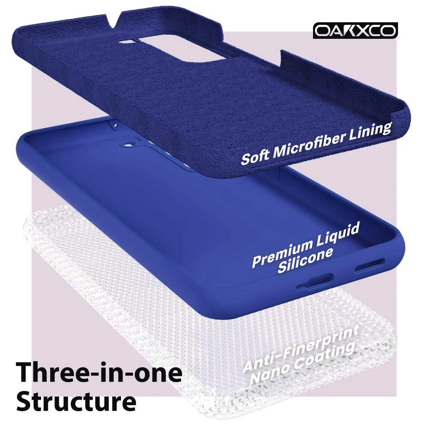 DL3 Mobilak Liquid Silicone Protective Case with Soft Microfiber Lining with Full Camera Protection for Samsung Galaxy S22 5G - Pepsi