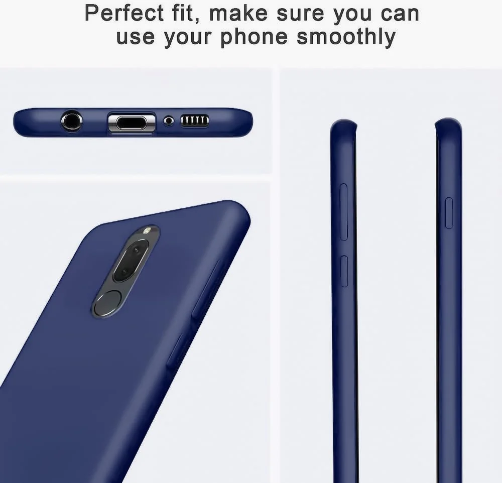 DL3 Mobilak Silicone Protective Case for Huawei Mate 10 Lite, Shock-absorbing protection, Scratch-resistant surface, Soft microfiber lining - Blue 1