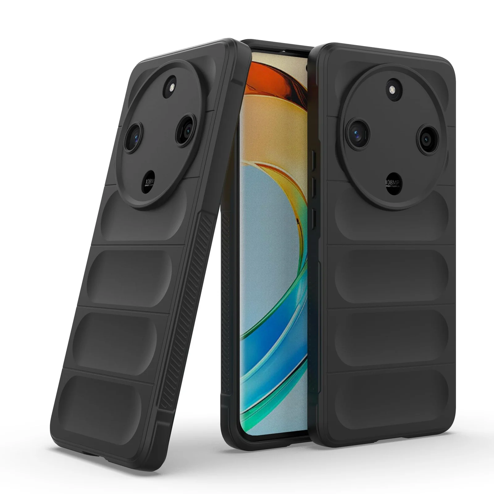 DL3 Mobilak Soft Silicone Protective Case for Honor X9b / Honor Magic 6 Lite 5G / Honor X50 with Camera Protection and Shockproof Design - Black