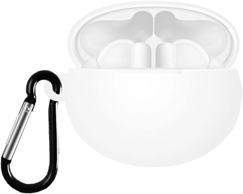 DL3 Mobilak Silicone Case Compatible with Huawei FreeBuds 7i Earbuds, Soft Silicone Protective Case Cover, Shockproof Sleeve with Carabiner For Huawei FreeBuds 7i