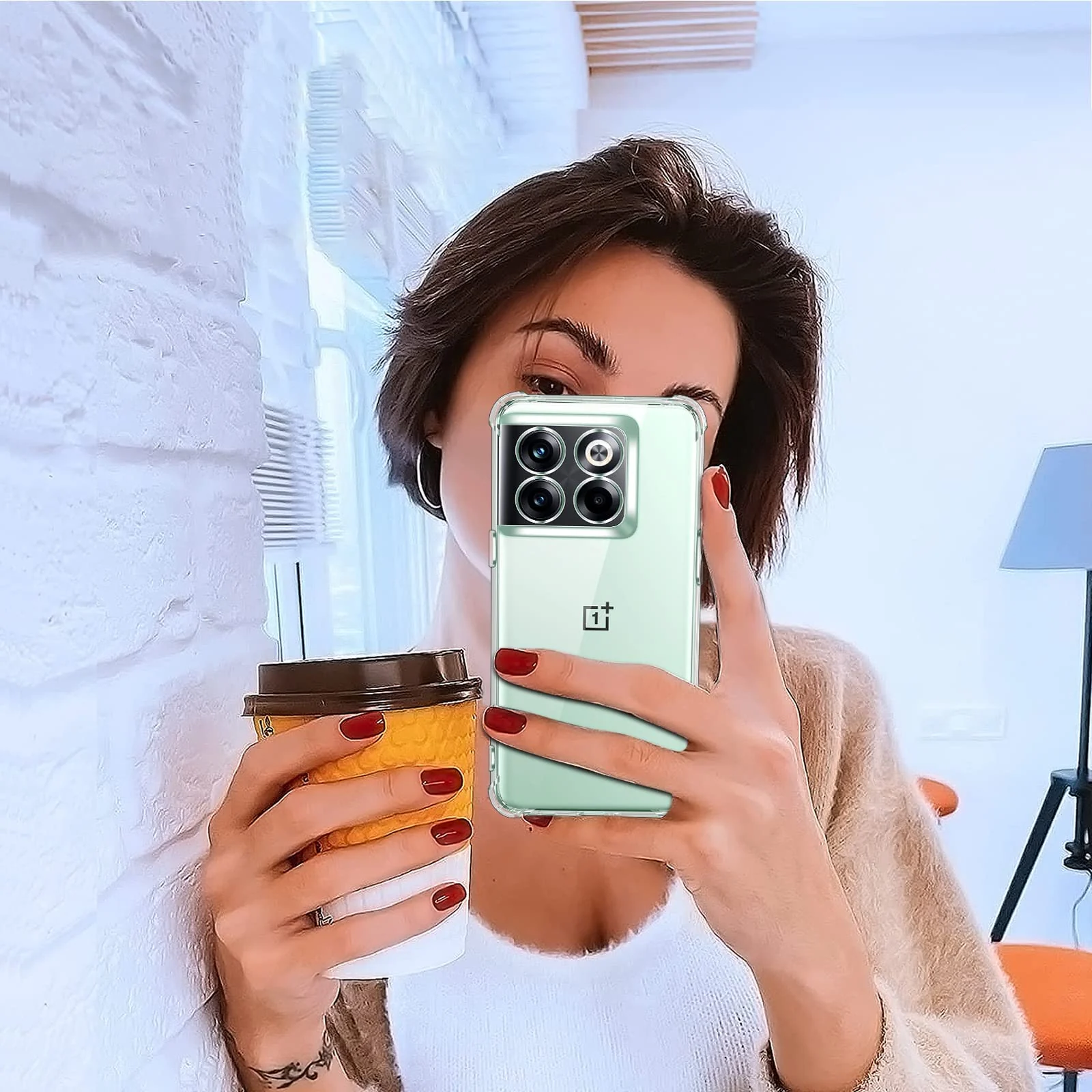 DL3 Mobilak Case Compatible with OnePlus 10T / OnePlus AcePro, Cover Silicone TPU Gorilla Anti-shock Protector Camera Shockproof Corners - Clear