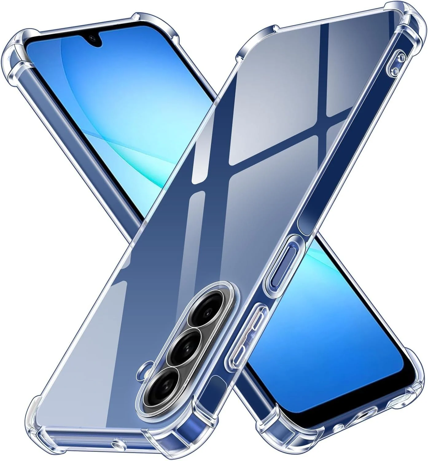 DL3 Mobilak Clear TPU Protective Case for Samsung Galaxy A17 with Camera Protection and Shockproof Design - Clear