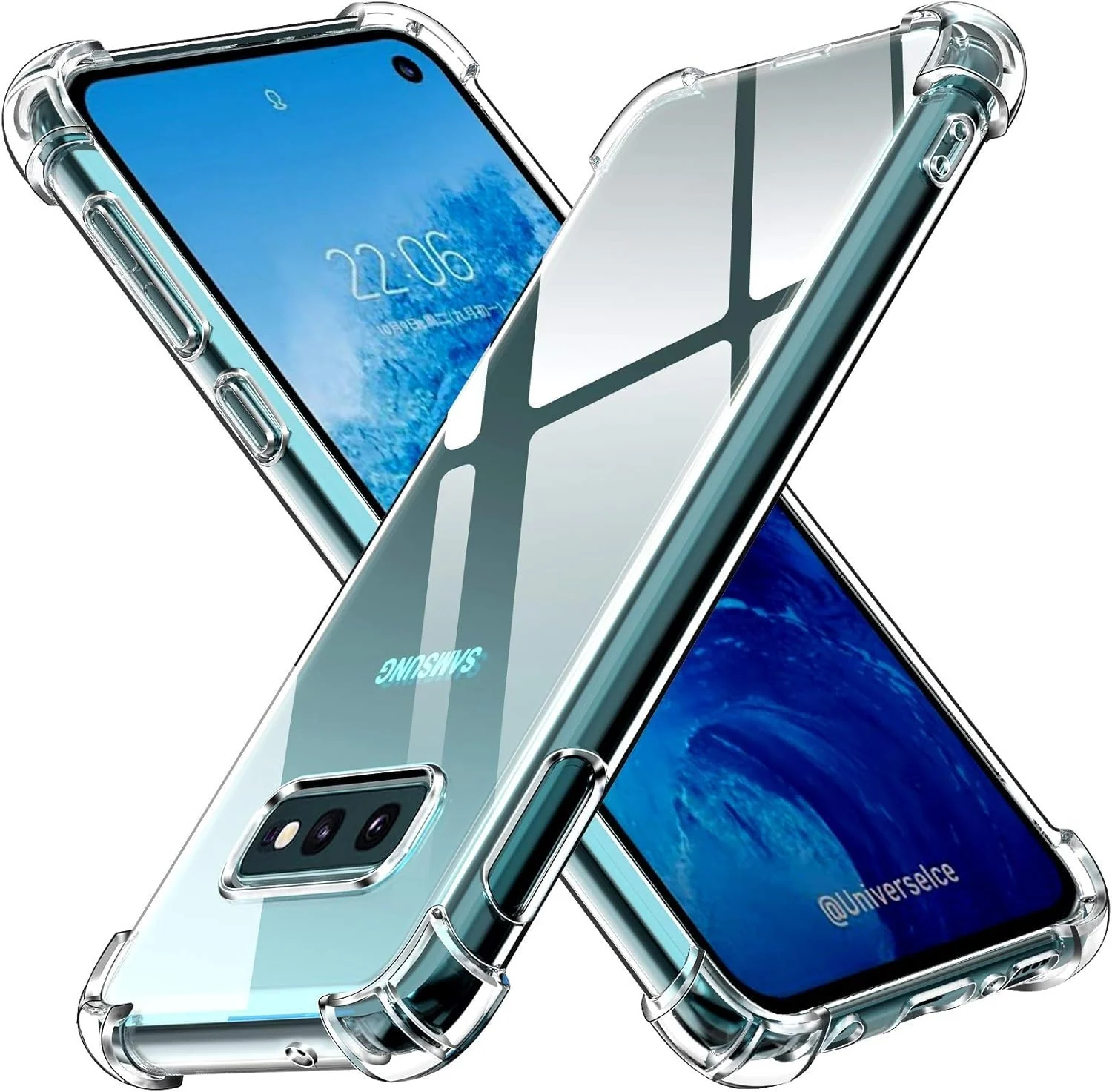 DL3 Mobilak Case Compatible with Samsung Galaxy S10e, Cover Silicone TPU Gorilla Anti-shock Protector Camera Shockproof Corners - Clear