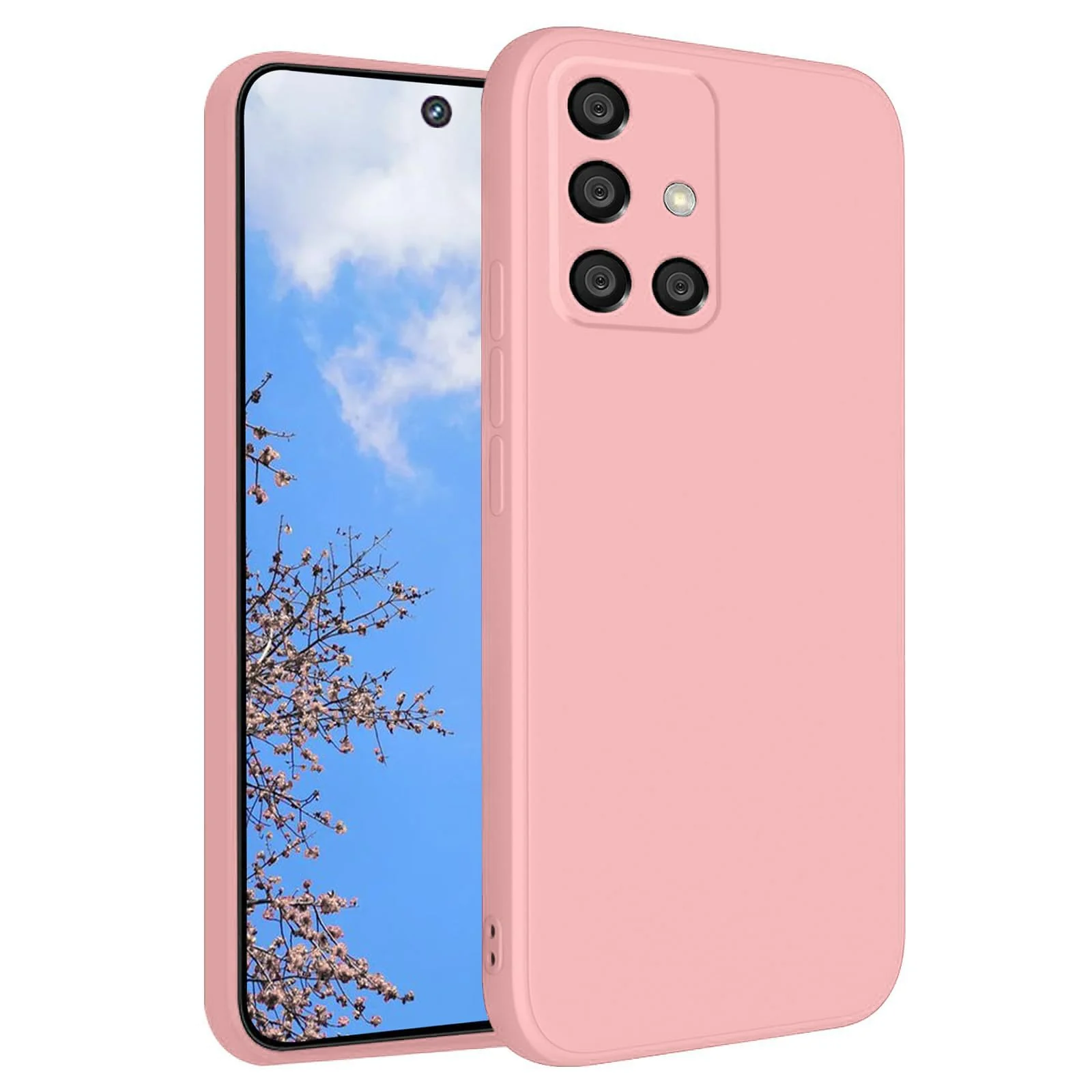 DL3 Mobilak Silicone Protective Case for Samsung Galaxy A51, Shock-absorbing protection, Scratch-resistant surface, Soft microfiber lining - Pink Sand