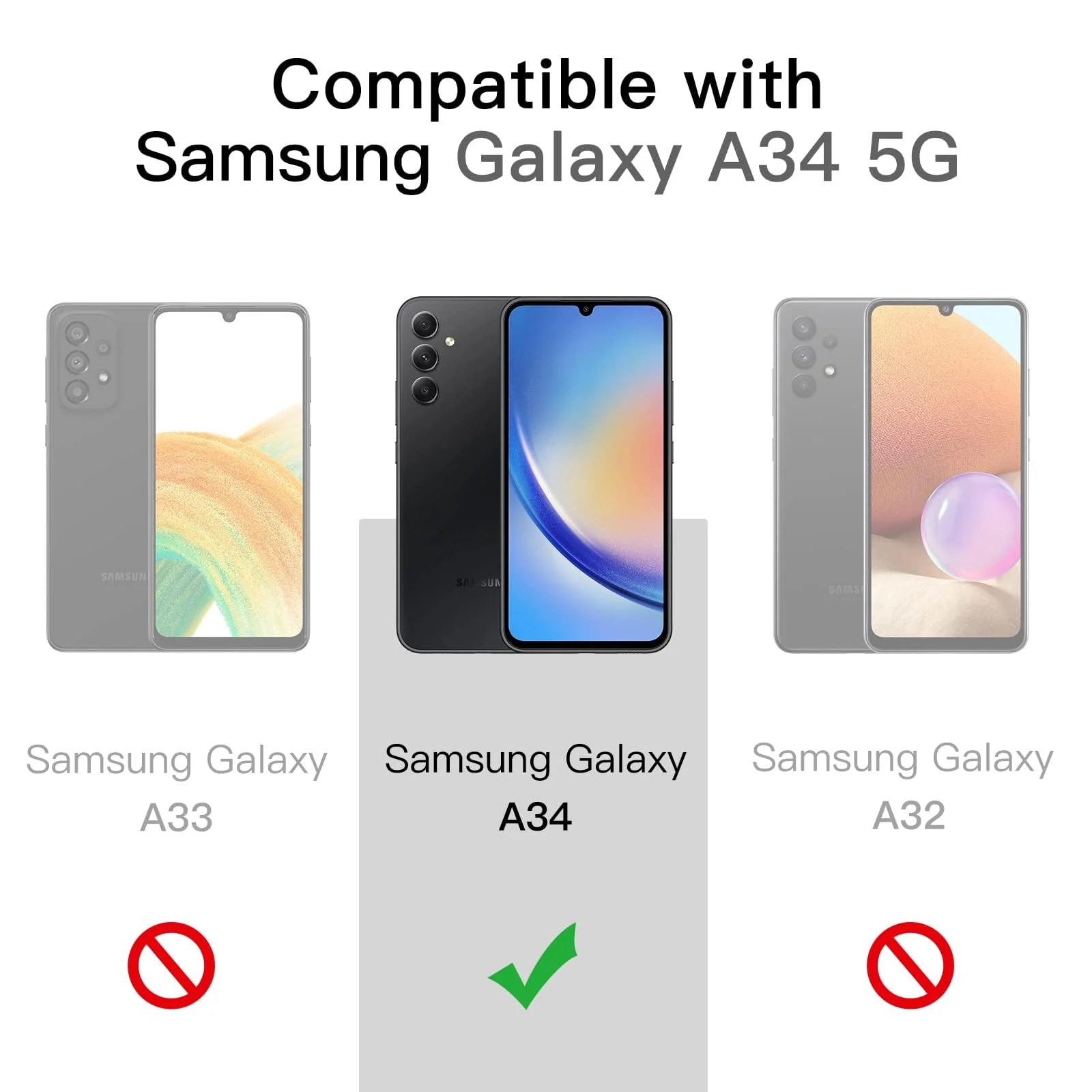 DL3 Mobilak Silicone Protective Case for Samsung Galaxy A34 5G - Black