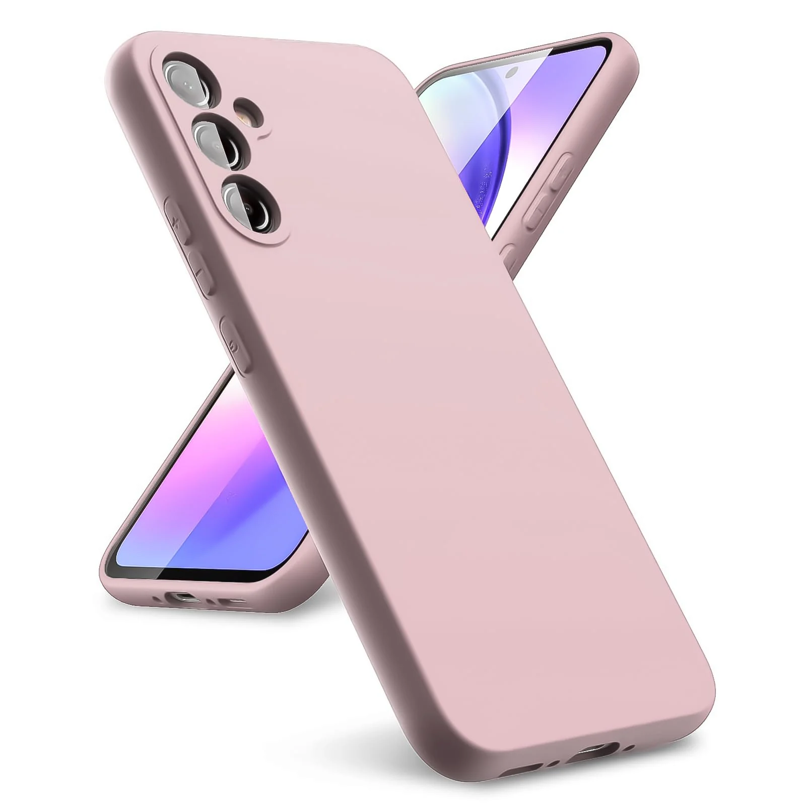 DL3 Mobilak Samsung Galaxy A04s / A13 4G /A13 5G Case, Soft Flexible Silicone Gel Rubber Bumper Cover, Full Body Shockproof Protective Phone Case - Cashmere