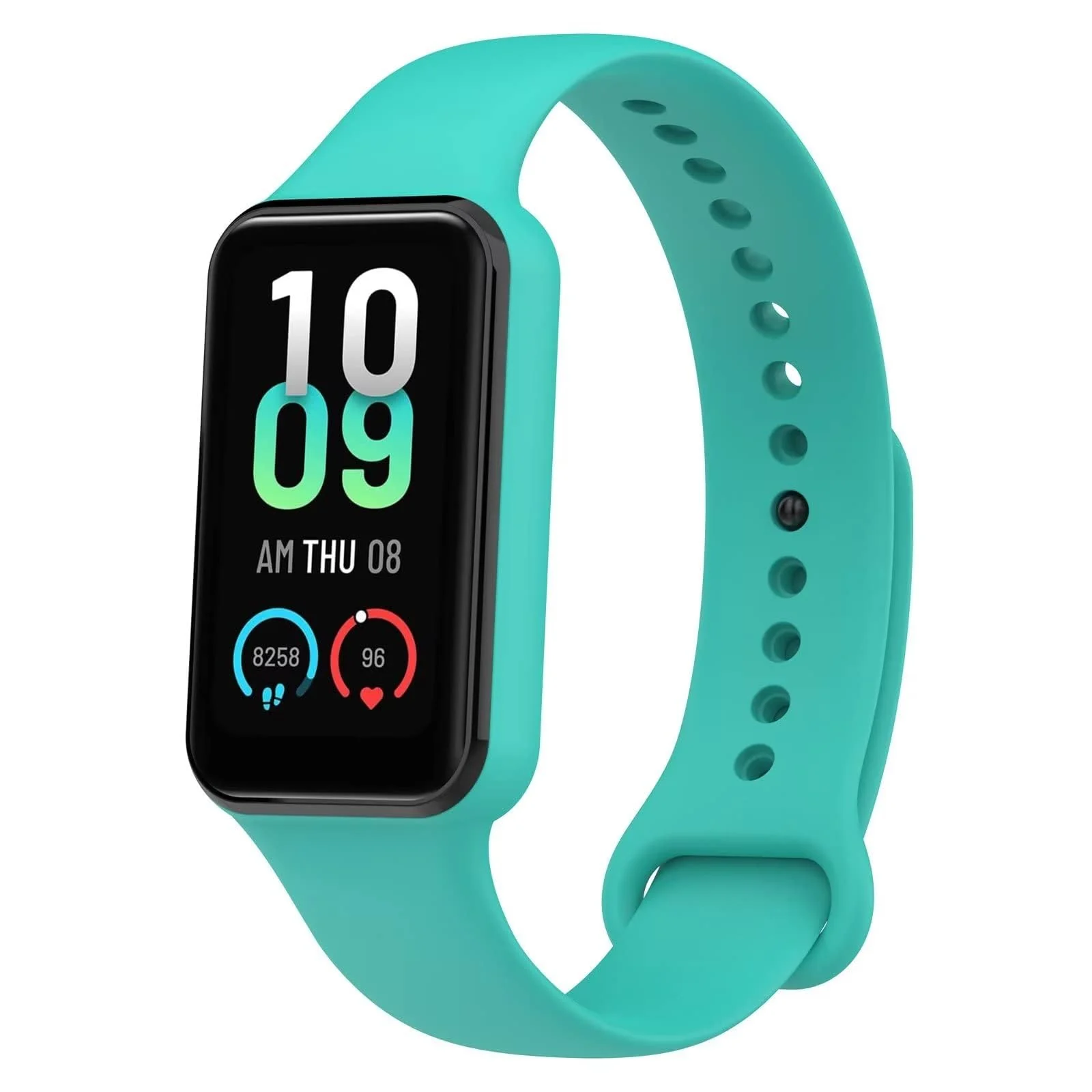 DL3 MOBILAK Sport Band Compatible With Amazfit Band 7 Fitness Tracker Replacement Strap Soft Silicone Wristband Bracelet For Amazfit Band7 (Teal)