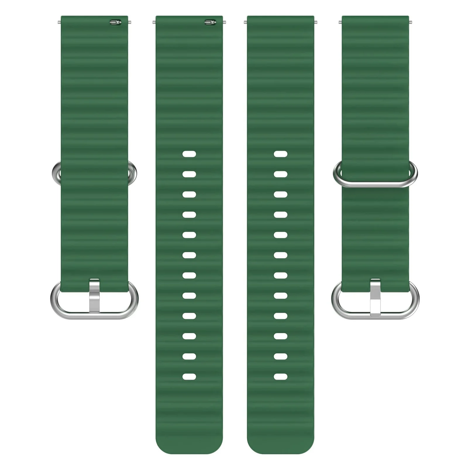 DL3 Mobilak 20mm Ocean Band for Samsung Galaxy Watch 7/6/5/4/FE Band 40mm 44mm/Galaxy Watch 6/4 Classic Bands 47mm 43mm 46mm 42mm/Watch 5 pro 45mm/3 41mm/Active 2, Adjustable Soft Silicone Sport Loop Ocean Strap - Green