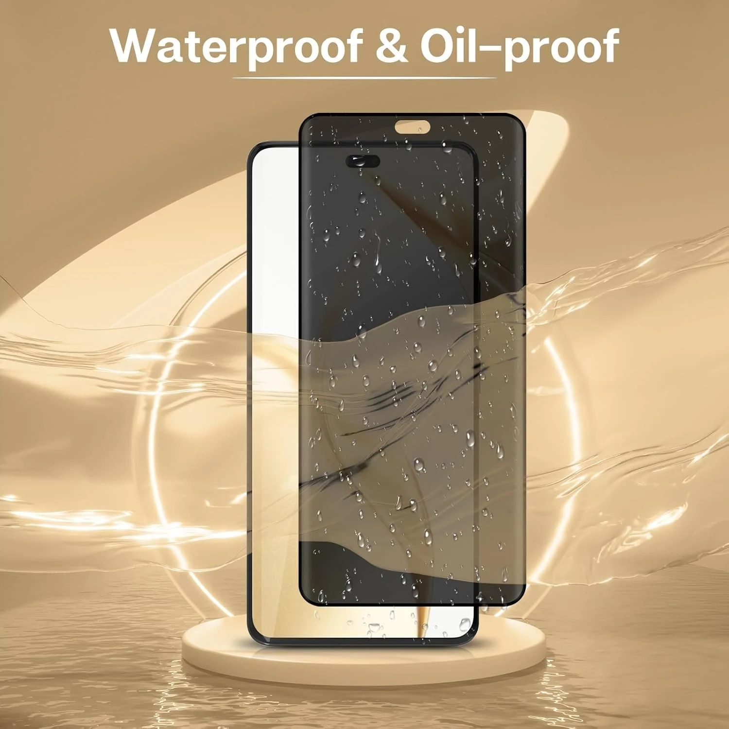 DL3 Mobilak Screen Protector for Honor 200 Pro 5G UV Glass Fingerprint Reader Support 3D Curved Anti-Spy Tempered Glass Screen Protector - Privacy