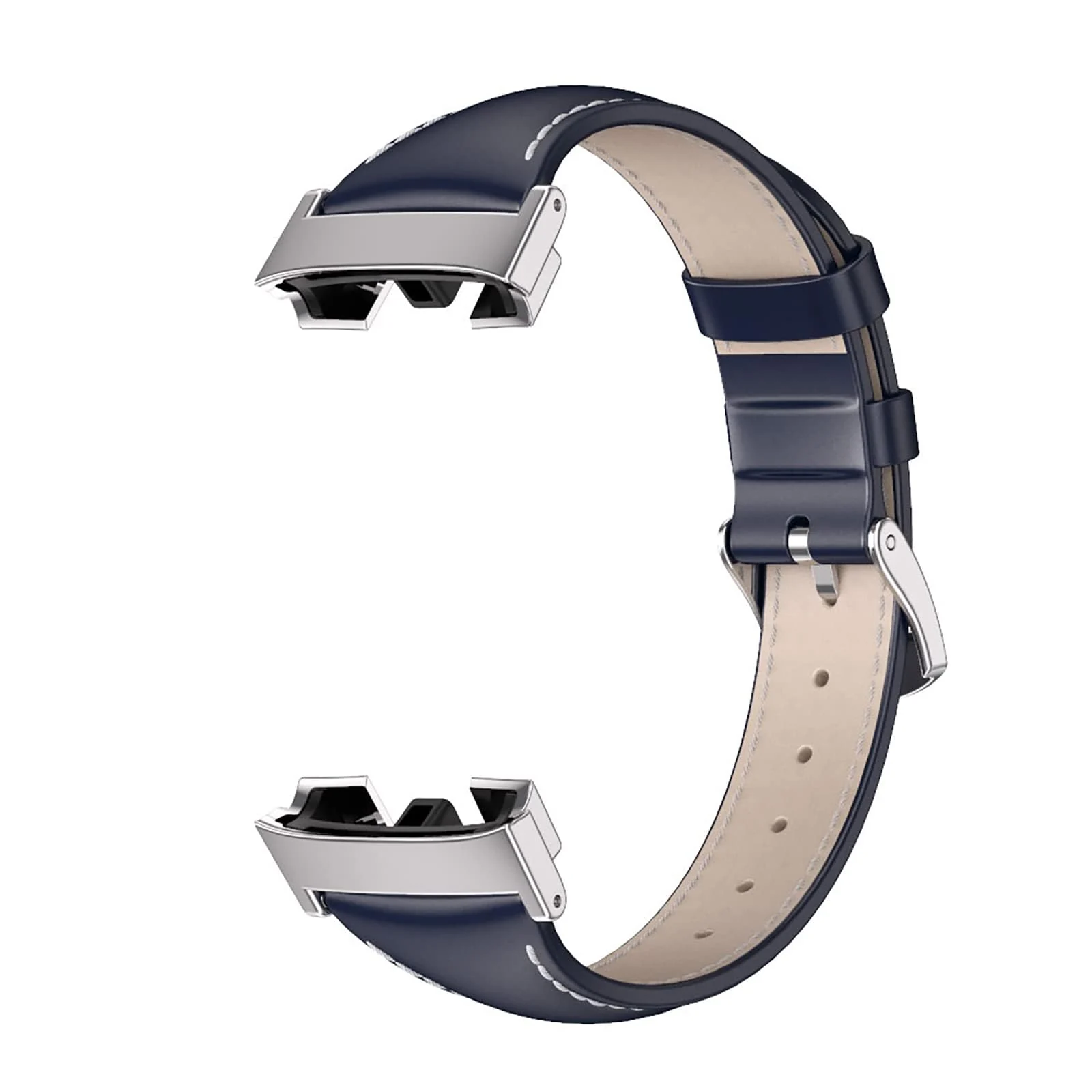 DL3 Mobilak Vintage Leather Strap Compatible With Xiaomi Redmi Watch 3 - Metal Buckle Breathable Replacement for Men and Women - Black - Blue
