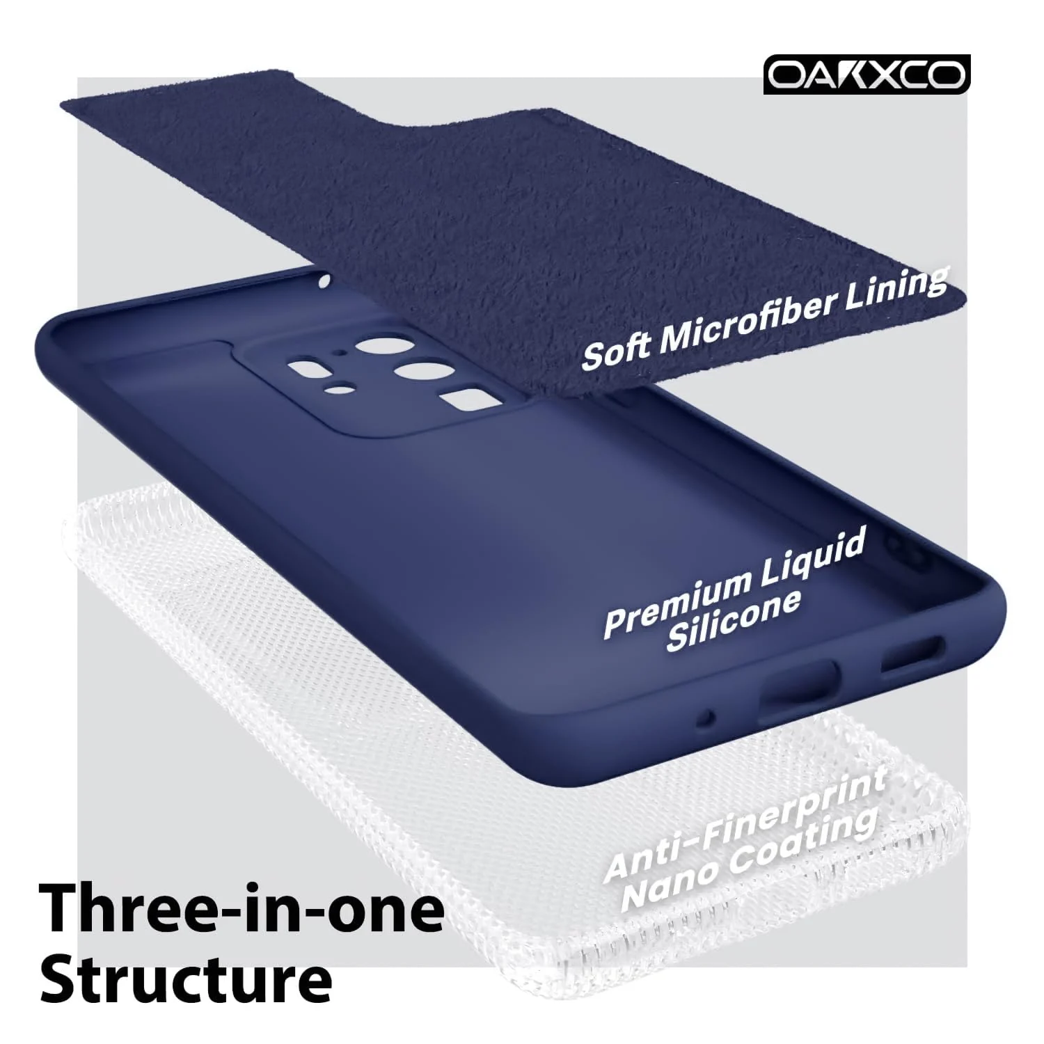 "DL3 Mobilak Liquid Silicone Case for Samsung Galaxy Note 20 5G (6.7""), Shock-absorbing protection, Scratch-resistant surface, Soft microfiber lining - Blue 2"