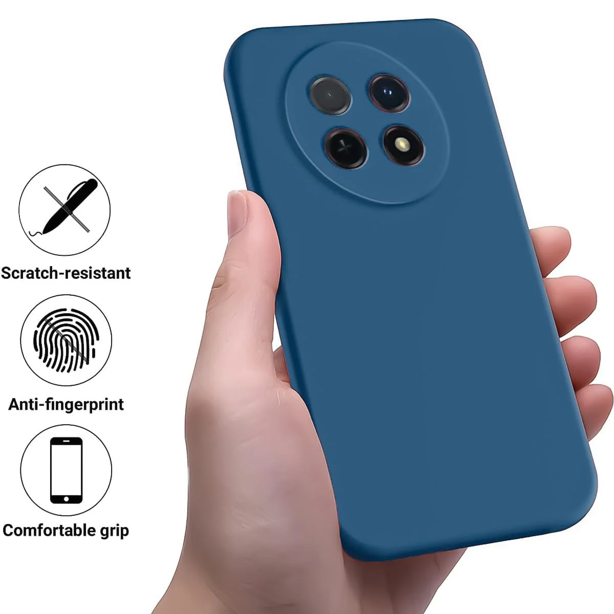 DL3 Mobilak Huawei Nova Y91 4G / Huawei Enjoy 60X 4G Case, Soft Flexible Silicone Gel Rubber Bumper Cover, Full Body Shockproof Protective Phone Case - Royal Blue
