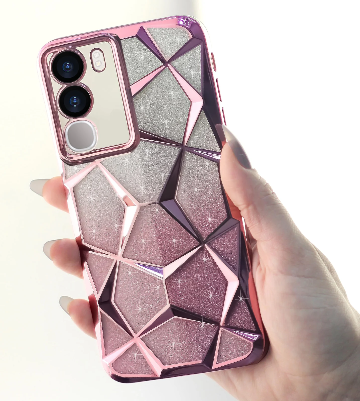 DL3 MOBILAK Gradient Glitter TPU Phone Case for Vivo Y19S