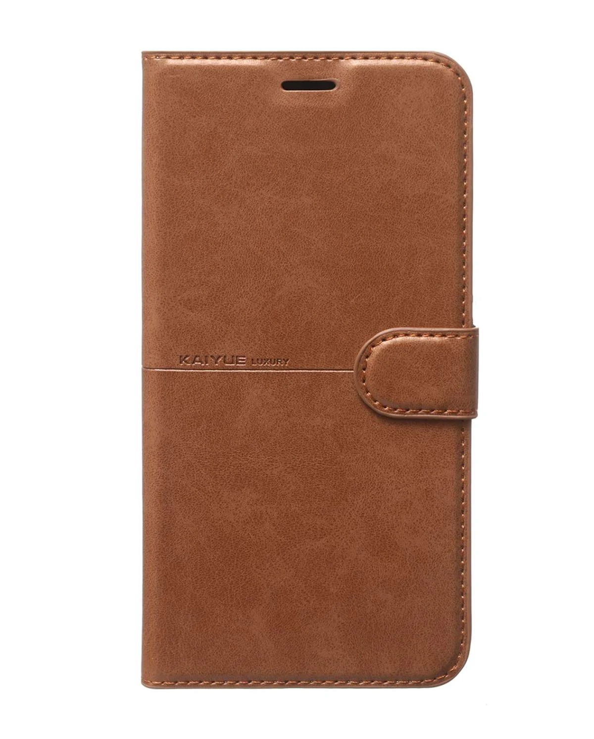 Dl3 Mobilak Case Compatible with Infinix Hot 12 Kaiyue Flip Leather Case Cover (Brown)